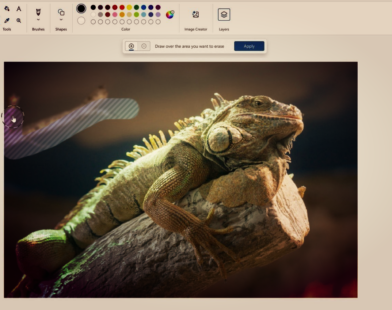 Microsoft Paint Introduces AI-Powered Fill and Erase Features